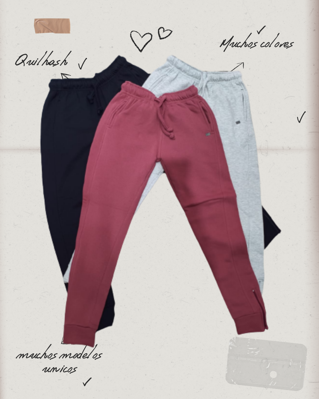 Babucha Jogging con Cierre de Friza Unisex